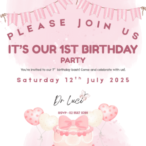 Birthday invite Dr Luci Clinic